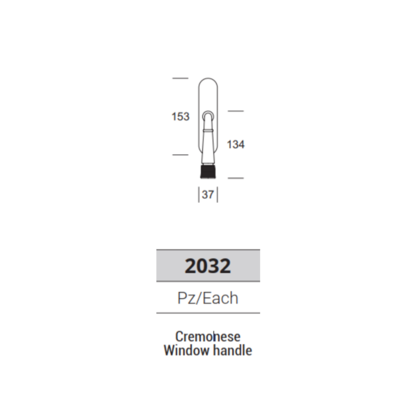 HAMILTON Window handle 2032