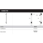 HAMILTON Pull handle 2612 - 500 millimeter