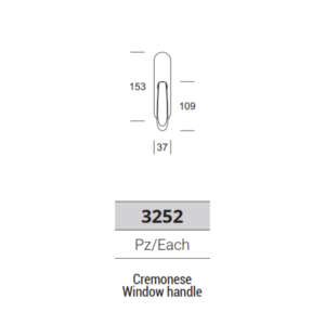 CASSIA Window handle 3252