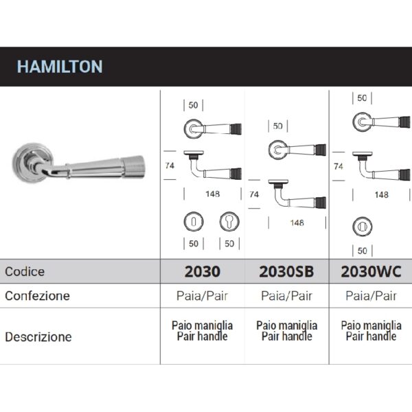 HAMILTON Door Handle 2030