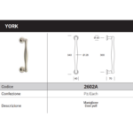 YORK Pull handle 2602A - 300 millimeter