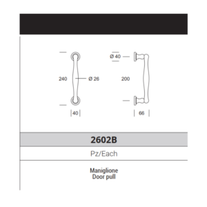 YORK Pull handle 2602B - 200 millimeter