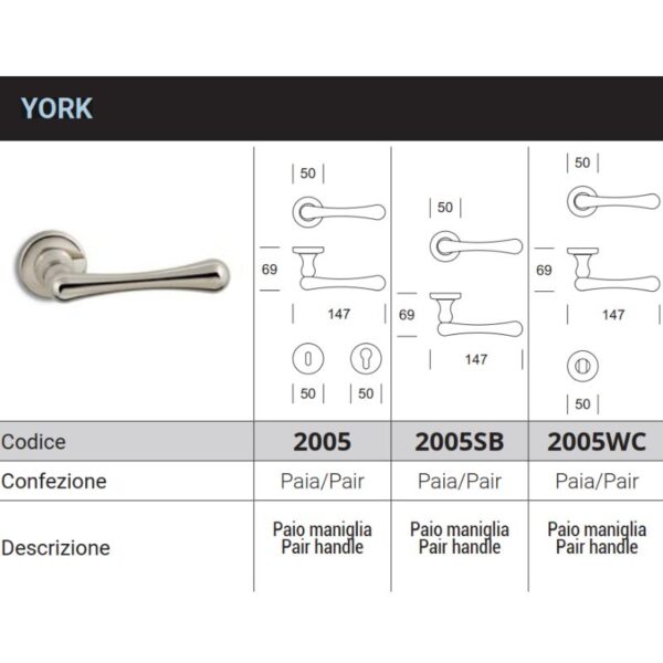 YORK Door Handle 2005