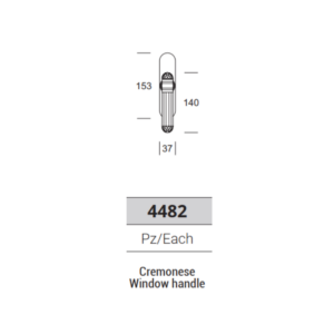 DIAMANTE Window handle 4482